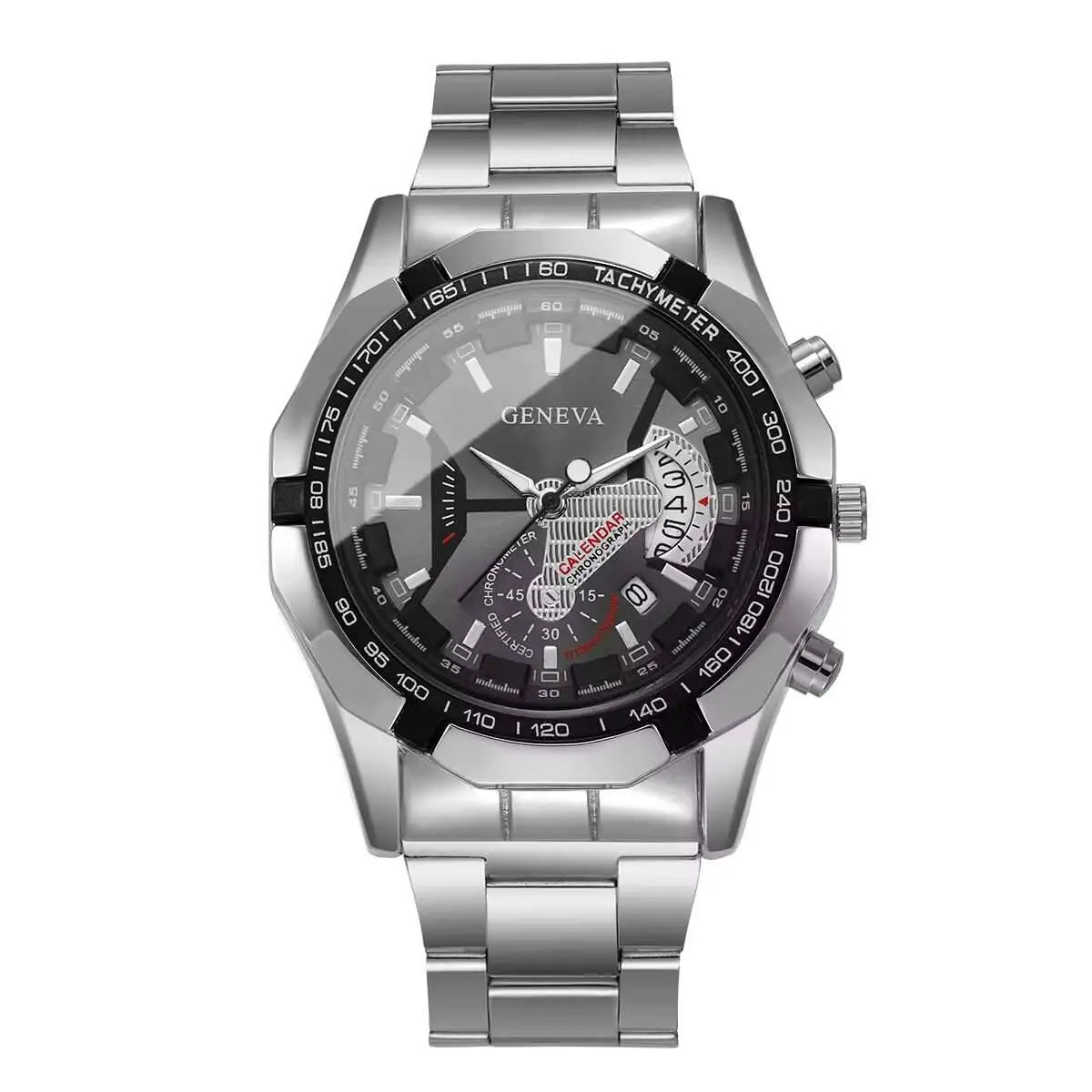 Fashion Men Business Watches Luxury Large Dial Calendar Quartz Watch Mens Clock Reloj Hombre（Without Box）