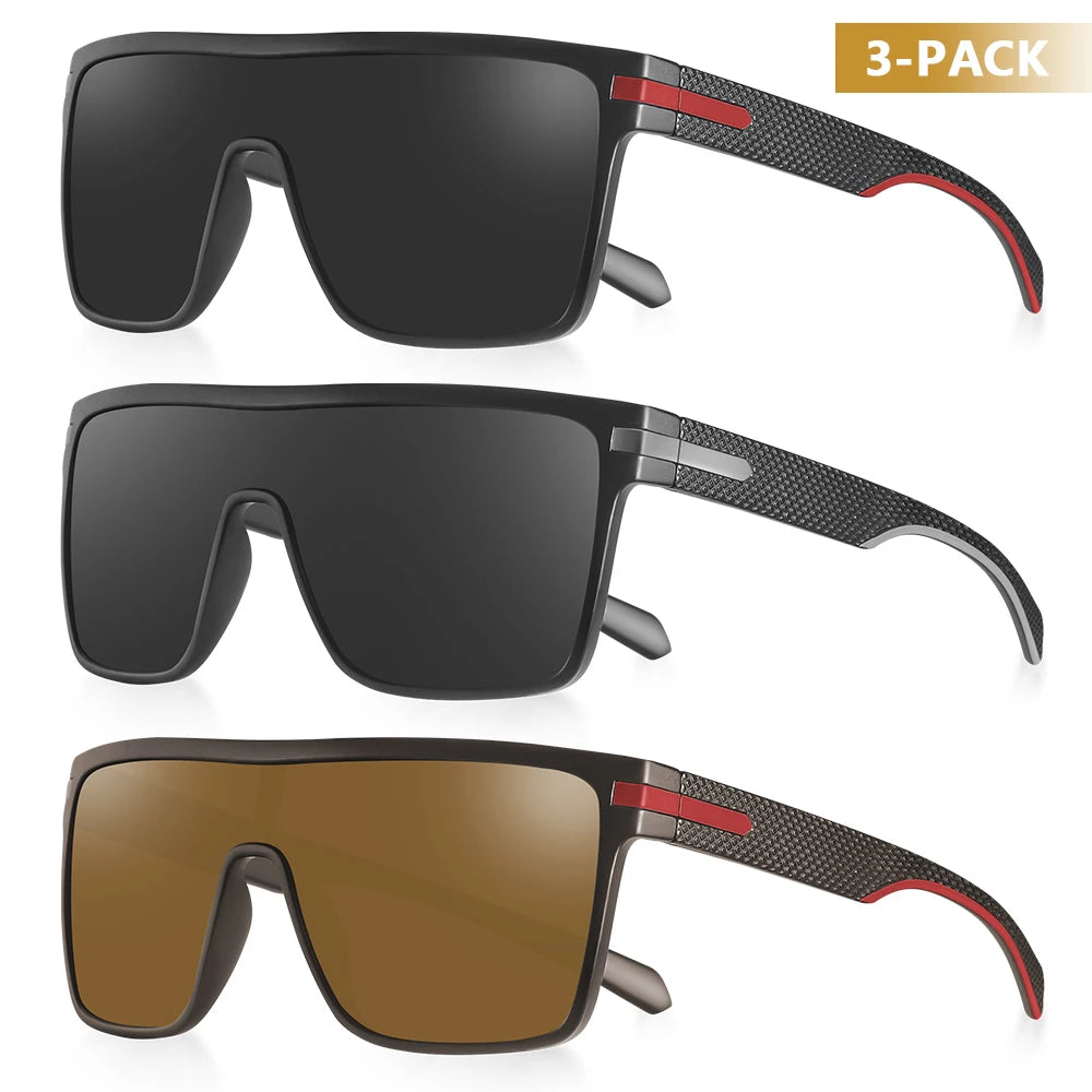 Ochelari de soare polarizați CRIXALIS pentru bărbați, pătrați, supradimensionați, antireflex, pentru șoferi, ochelari de soare cu oglindă, pentru femei, ochelari de protecție UV400, pentru bărbați