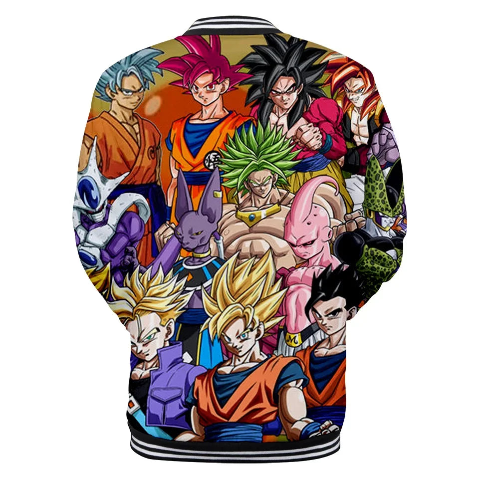 Nova japanska anime Dragon Ball Z sveučilišna jakna, jesenska ležerna majica s kapuljačom, kaput-jakna, brendirana bejzbolska jakna