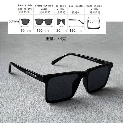Vazrobe 160 mm Ochelari de soare supradimensionați pentru bărbați, polarizați, negri, unisex, cu ramă mare și groasă, mărime XXL