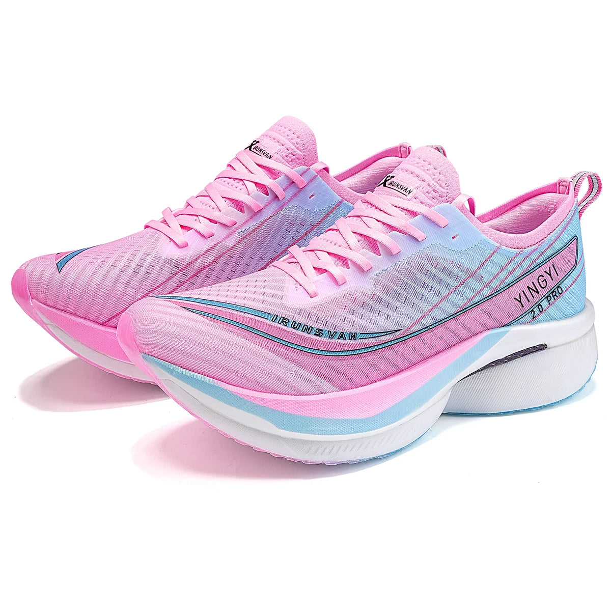 2025 IRUNSVAN SHADOW WING 2.0 PRO Sapatilhas de Corrida Desportivas de Maratona com Amortecimento Air Cushion, Placa de Carbono, Trail Running, Leves