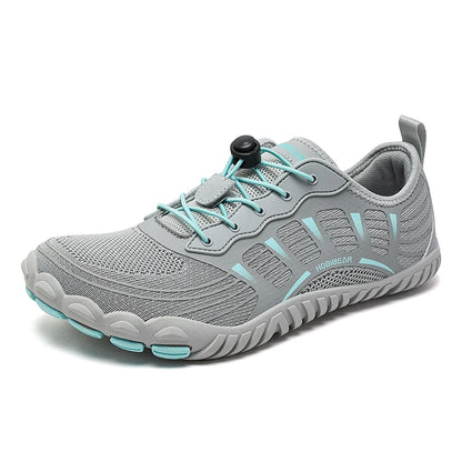 HOBIBEAR Wide Toe Barefoot Sneakers, Unisex Non-Slip Outdoor Athletic Shoes with Elastic Band, Beach Sneakers