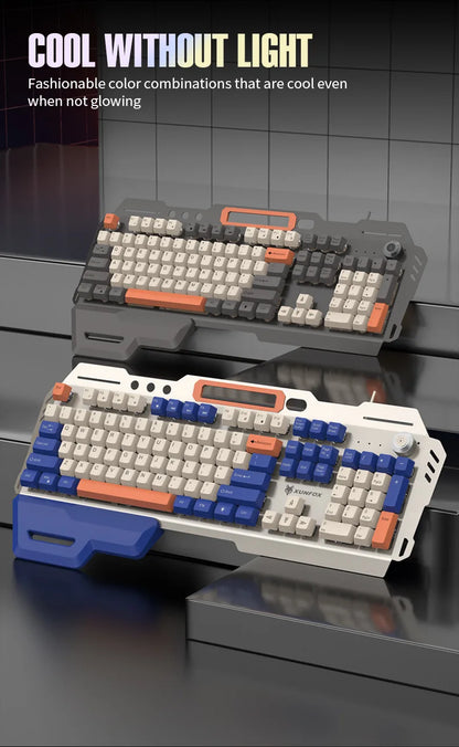 Russian Gaming Keyboard With Russian Layout Spanish Arabic Korean Keyboard Mouse Gamer 104 Keys 100% Layout Wired RGB Light K90