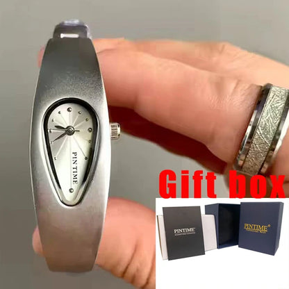 y2k watch shaped teardrop bracelet watch female couple light luxury senior sense of antique wind Gift Ladies' Quartz Wristwatch