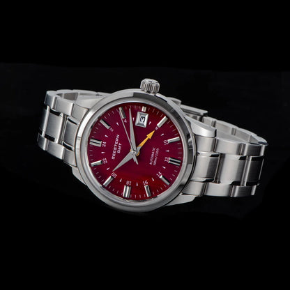 SEESTERN Men's Automatic Mechanical Wristwatch NH34 GMT Movement 10bar Waterproof Domed Sapphire Crystal Watch Limited S446 New