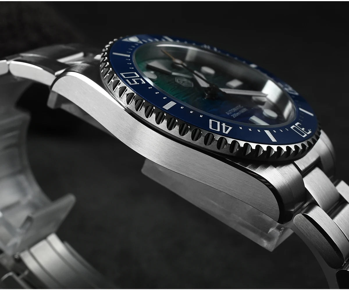 San Martin 2026 Men Diver Watch 38mm Wave Texture Dial Miyota 90S5 Automatic Mechanical Luxury Wristwatch Waterproof 200m SN0126