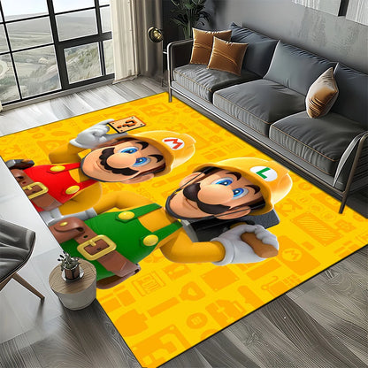 Covor cu motiv retro Mario, covor pentru sufragerie, dormitor, canapea, preș de intrare, decor, covoraș de joacă pentru copii