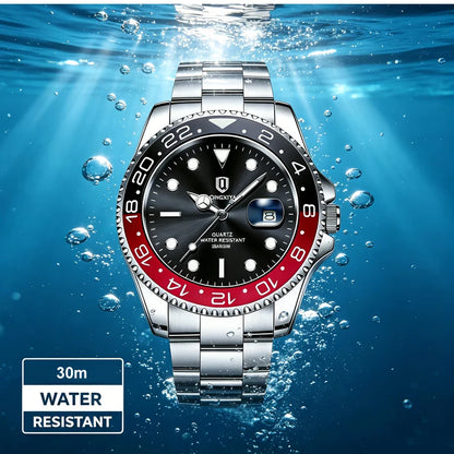 2026 New QINGXIYA Luxury Men Quartz Watches Stainless Steel Waterproof Luminous Date Watch Top Brand Men Wristwatch reloj hombre