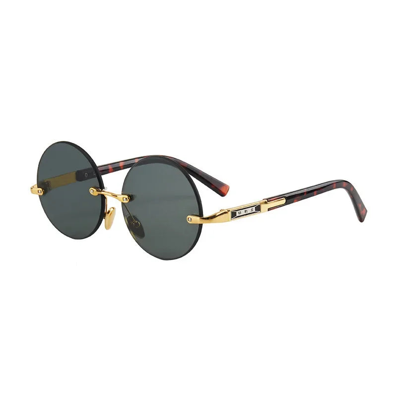 Ochelari de soare din rășină pentru bărbați, fără ramă, cu protecție UV400, ochelari de protecție stilată, ochelari de soare decorativi de vară