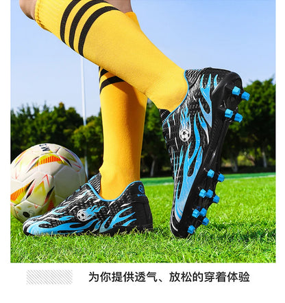 Men Professional Football Boots Cleats Boys Soccer Shoes Ankle Support Cleats Youth Outdoor Match Training Sneakers Non-slip