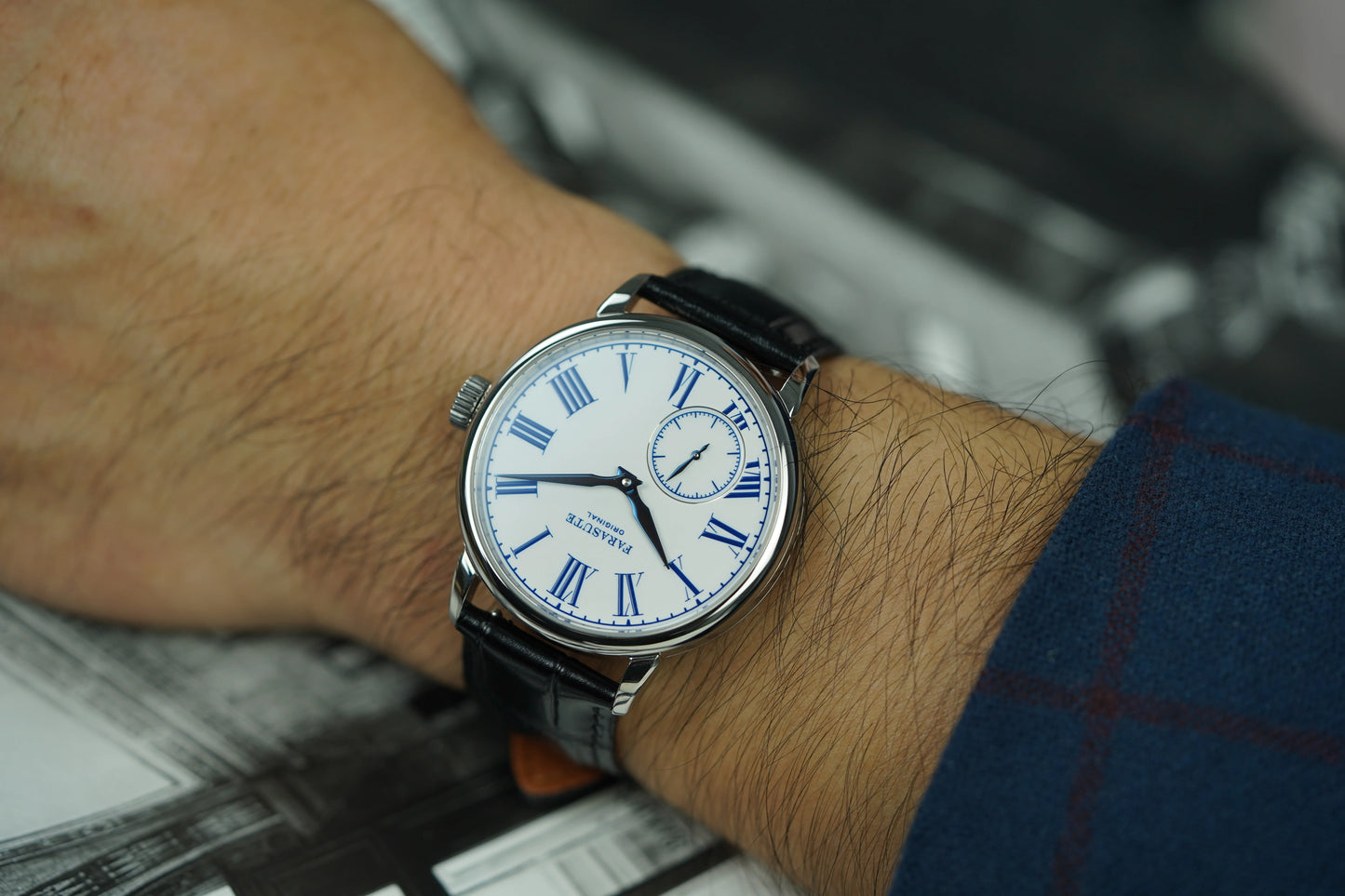 FARASUTE New 39mm Manual Customized Mechanical Movement Watch Men Casual Power Reserve 80 hours Sapphire Wristwatch reloj hombre