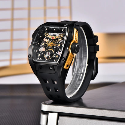PAGANI DESIGN New Men's Watch Luxury Sapphire Crystal Stainless Steel Automatic Mechanical Watch Business Casual Skeleton Dial