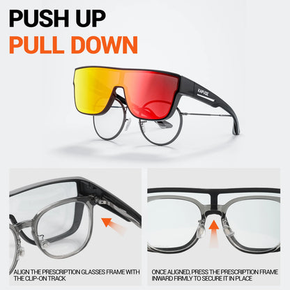 Kapvoe Fitover Sunglasses Fit Over Sunglasses Polarized Lens Wear Over Prescription Eyeglasses UV Protection Men Women