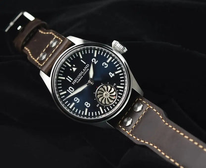 Hruodland 2025 New Men's Mechanical Watch Seagull ST3620 Retro Pilot 43MM Bgw-9 Luminous Sapphire Crystal Turbine Reloj Hombre