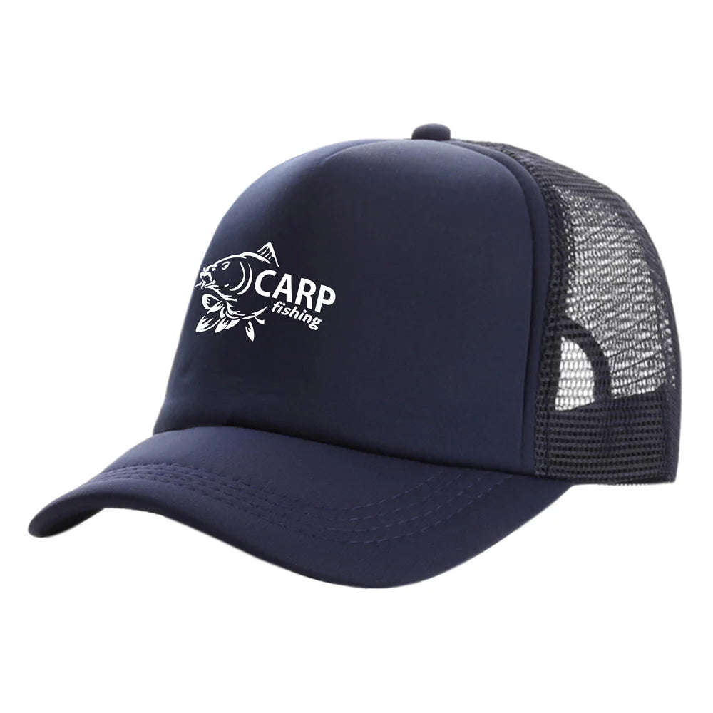 Carp Fish Trucker Caps Men Funny Fishing Printing Hat Baseball Cap Cool Summer Unisex Mesh Net Caps MZ-169