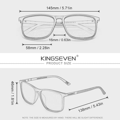 Ochelari de soare dreptunghiulari marca KINGSEVEN pentru bărbați și femei, cu lentile polarizate și protecție anti-UV400, pentru călătorii, activități în aer liber și sport
