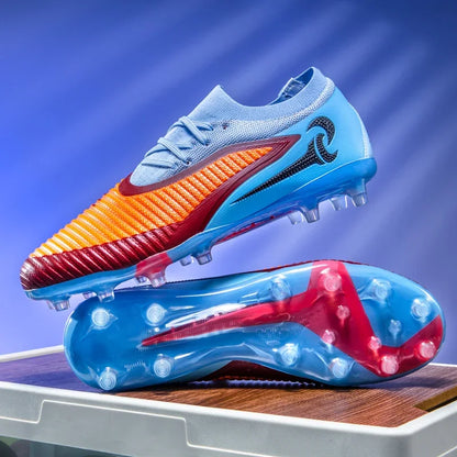 New Men Football Boots Match Adult Outdoor Sport Training Cleats Soccer Shoes Boys Long Spikes Breathable Non Slip Comfortable