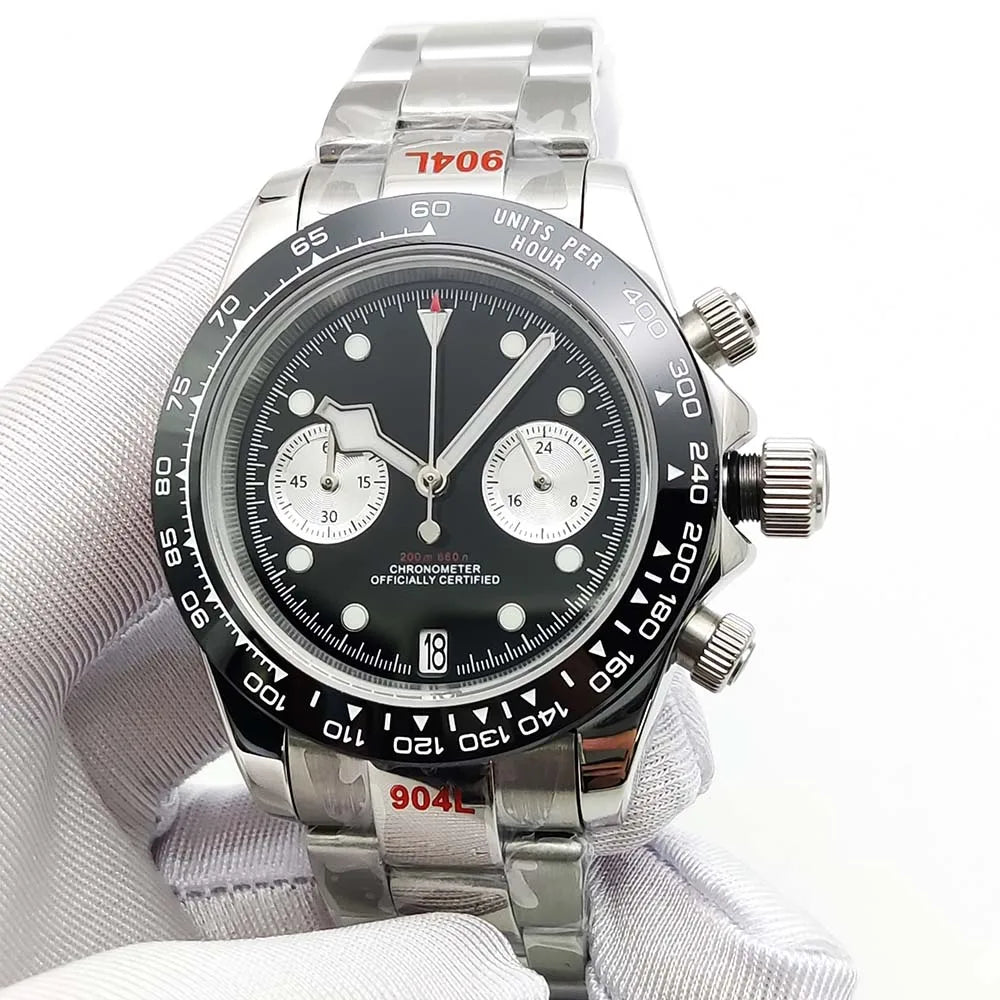 Men's VK64 Sapphire Quartz Stainless Steel Chronograph Casual Sport Waterproof Men's Automatic Watch