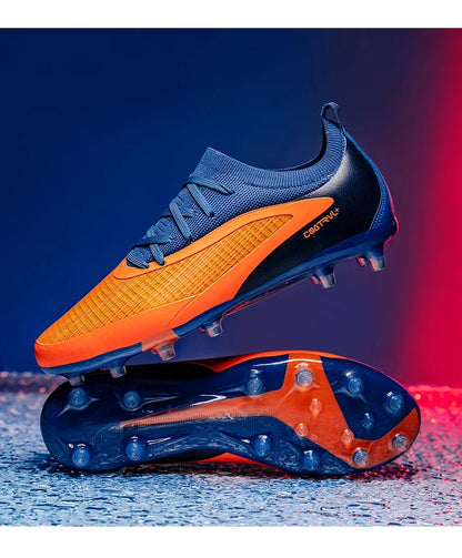New Men Football Boots Non Slip Soccer Shoes Sport Outdoor Cleats Breathable Adult Long Spikes Training Boys Match Comfortable
