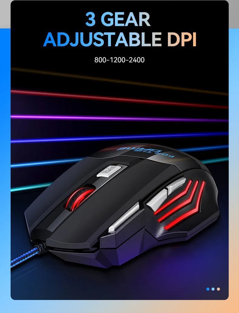 1 бр. нова Hyperspeed USB гейминг мишка с RGB подсветка, ергономична гейминг мишка 7D за Esports, жична мишка за лаптоп и PC геймър