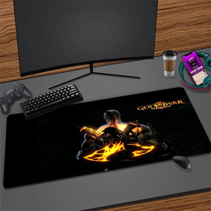 Xxl Mouse Pad God of War Gaming Accessories Keyboard Computer Desk Mat Game Big Carpet 90x40 Large Gamer Cabinet Table Mousepad