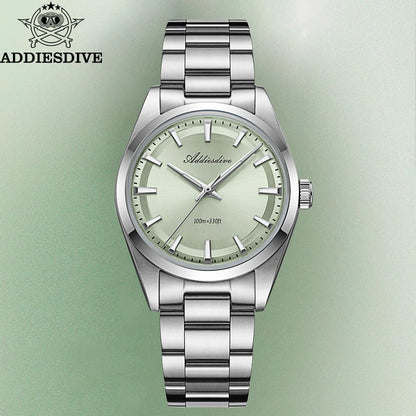 ADDIESDIVE 2024 New AD2066 Men's Watches Bubble Mirror Pot Cover Glass Stainless Steel Waterproof  Quartz Watch Man reloj hombre