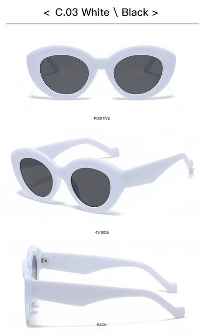 JNPCXI Ochelari de soare pentru femei, model „Cat Eye” supradimensionat, la modă, cu dungi verzi, stil retro, protecție UV400; ochelari de soare ovali pentru bărbați, la modă