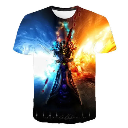 2024 New Game T-shirt World Of Warcraft 3D Printed Men Women Fashion Casual Streetwear T Shirt Harajuku Oversized Tees Tops