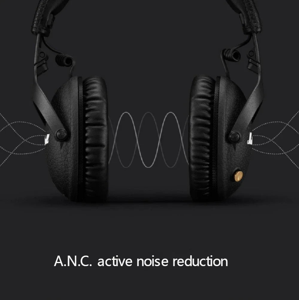 Marshall MONITOR II A.N.C. Cuffie wireless con cancellazione del rumore – Headset Bluetooth premium over-ear con bassi profondi, microfono e audio gaming