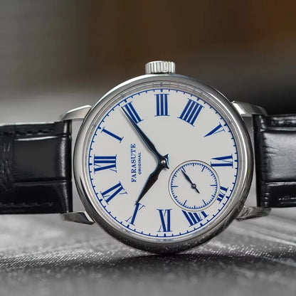 FARASUTE New 39mm Manual Customized Mechanical Movement Watch Men Casual Power Reserve 80 hours Sapphire Wristwatch reloj hombre