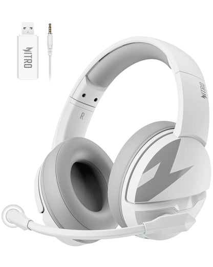 Casque de jeu sans fil Acer K2 avec 2,4 GHz pour PS5, PS4, PC, Switch, casque de jeu Bluetooth 5.3 avec micro à réduction de bruit, autonomie de 100 heures