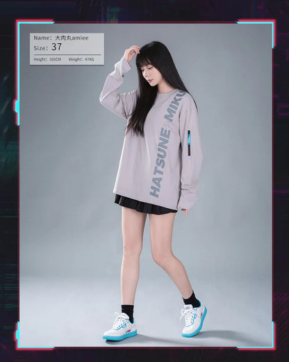 Moeyu Hatsune Miku Shoes for Women and Men Vocaloid Cosplay Anime Sneakers Tennis Lace-Up Sport Athletic Running Casual Shoes