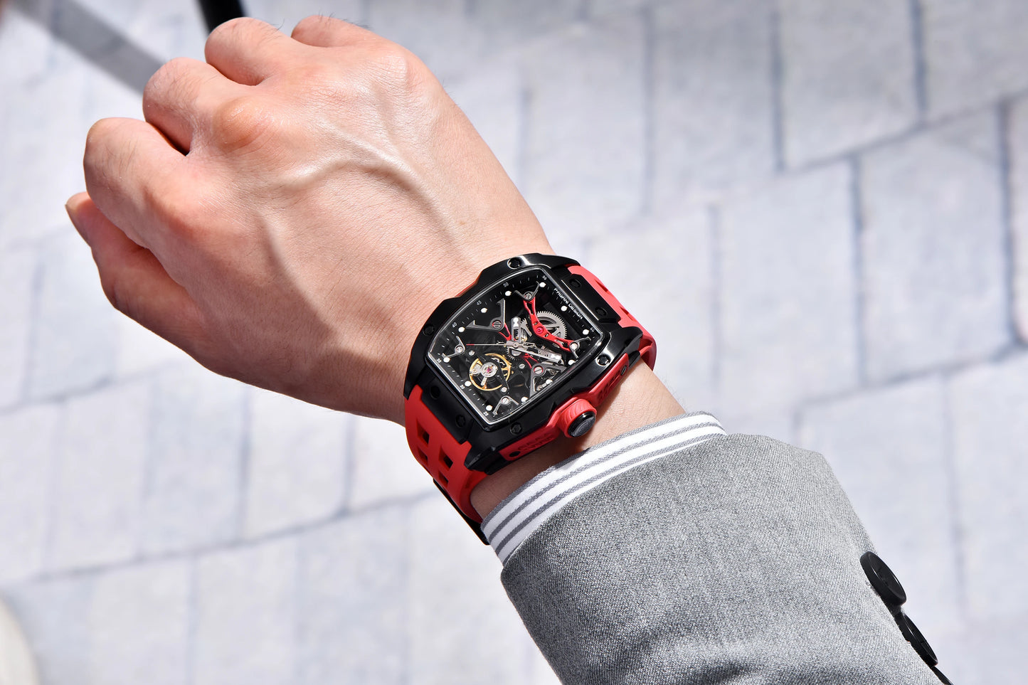PAGANI DESIGN New Men's Watch Luxury Sapphire Crystal Stainless Steel Automatic Mechanical Watch Business Casual Skeleton Dial