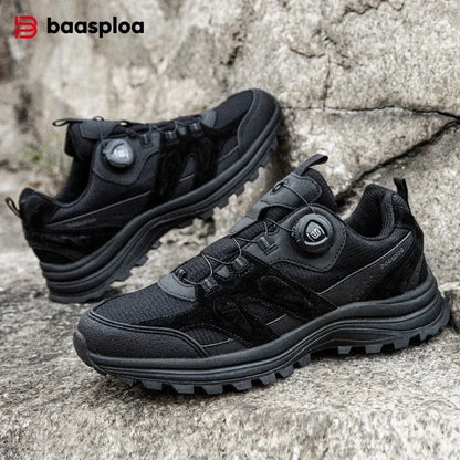 Baasploa Men Hiking Shoes Non-Slip Wear Resistant Outdoor Climbing Walking Shoes for Men Comfort Inner Cotton Outdoor Sneakers