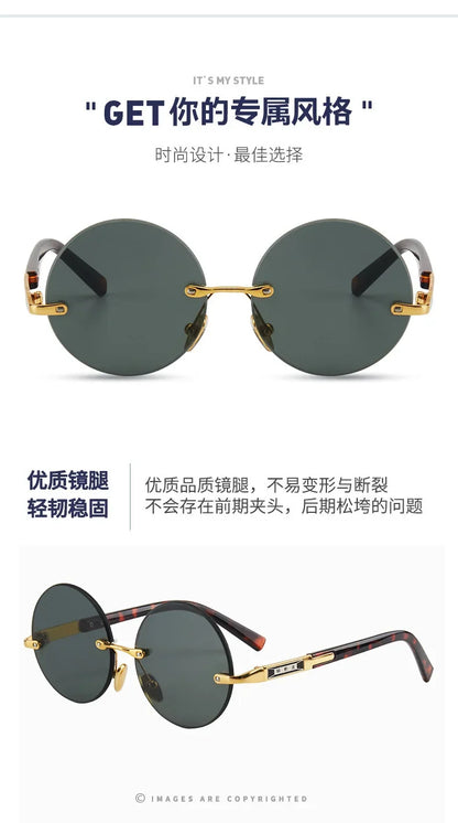 Ochelari de soare din rășină pentru bărbați, fără ramă, cu protecție UV400, ochelari de protecție stilată, ochelari de soare decorativi de vară
