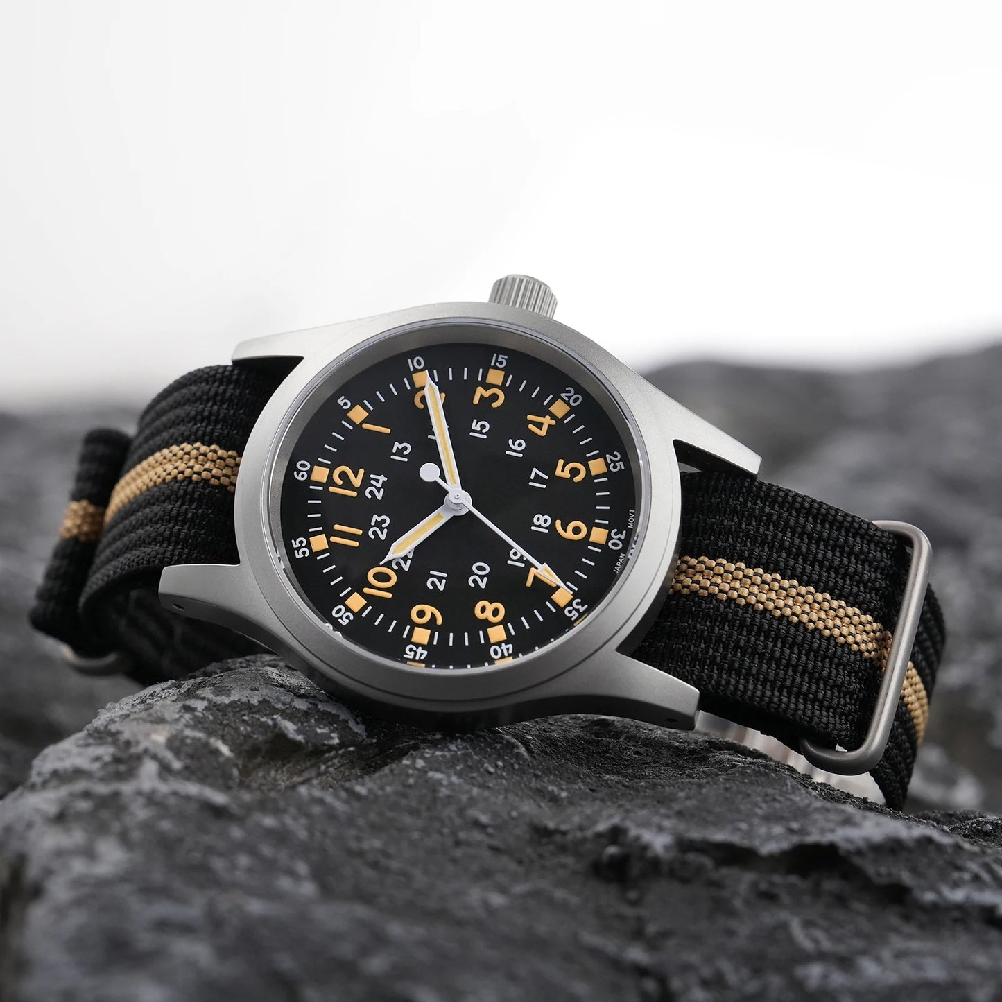 Militado ML05 Military Watch VH31 Sweep Movement Domed Sapphire Crystal Wristwatch High Clear AR Coating 38mm Vintage Watches