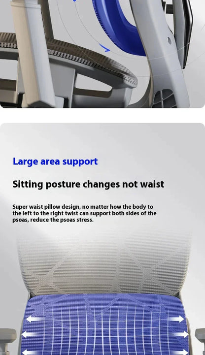 Gaming Chair Office Desk Ergonomic Computer Adjustable Armrests 3D Headrest Chair Lift Chair Back Can Tilt Back with Foot Pedals