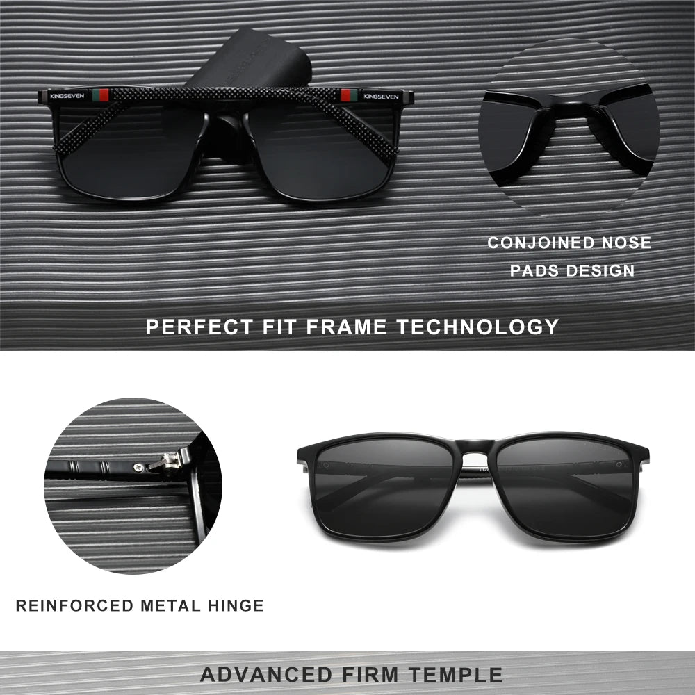 Ochelari de soare dreptunghiulari marca KINGSEVEN pentru bărbați și femei, cu lentile polarizate și protecție anti-UV400, pentru călătorii, activități în aer liber și sport
