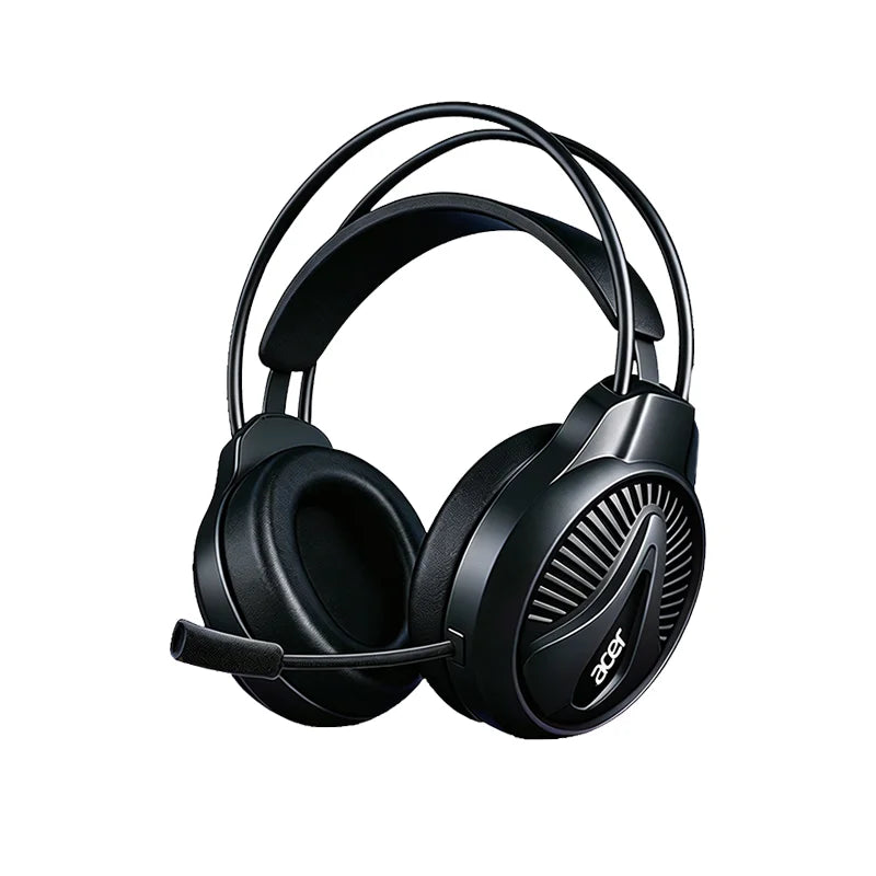 Casque de jeu filaire Acer avec micro, casque stéréo USB pour PC/ordinateur portable/PS4/PS5, casque filaire RGB pour jeu/travail/musique