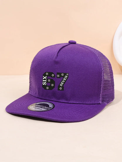1PC Practical 67 Star Hat! Mesh breathable+flat eave decoration for face shape, essential for commuting