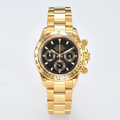 Luxury VK63 Watches gold 39mm quartz Chronograph Business Watch Men's VK63 Sport Sapphire Glass Gem dial Ceramic bezel inser