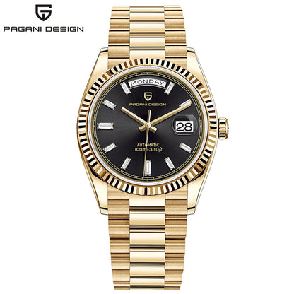 2026 New PAGANI DESIGN Enamel Dial DD36 Luxury Silver Gold Automatic Watch For Men AR Sapphire Crystal Mechanical Wristwatch Men