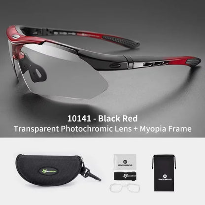 Ochelari de ciclism fotocromatici ROCKBROS, ochelari de soare pentru biciclete și sporturi în aer liber, ochelari cu schimbare de culoare, ochelari pentru MTB și biciclete de șosea, ochelari de protecție pentru biciclete