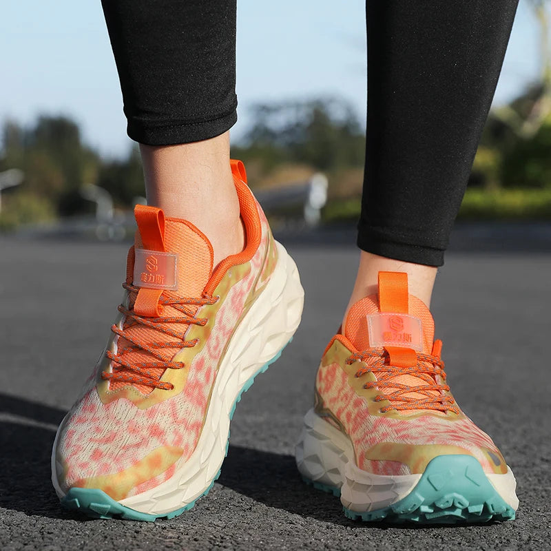 Unisex Running Shoes, Mesh Breathable Anti-Slip Lightweight Casual Sports Sneakers, Grip Comfortable Outdoor Trainer Footwear