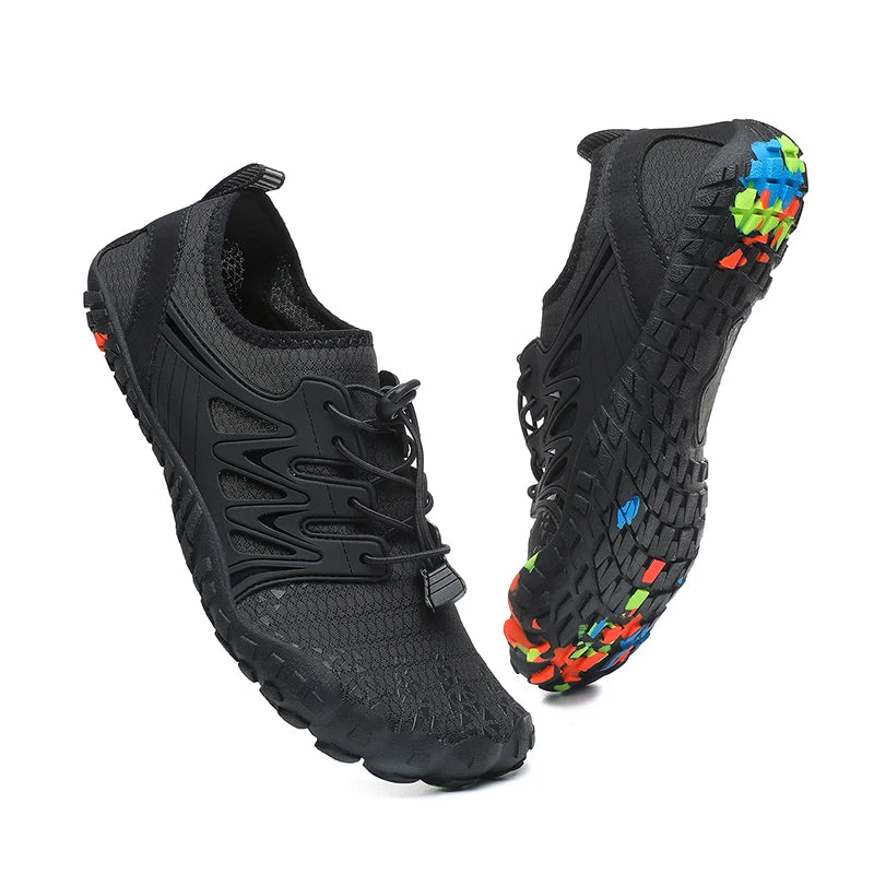 Men's Trail Running Shoes, Lightweight Athletic Zero Drop Barefoot Shoes Non-Slip Outdoor Walking Minimalist Shoes for Women