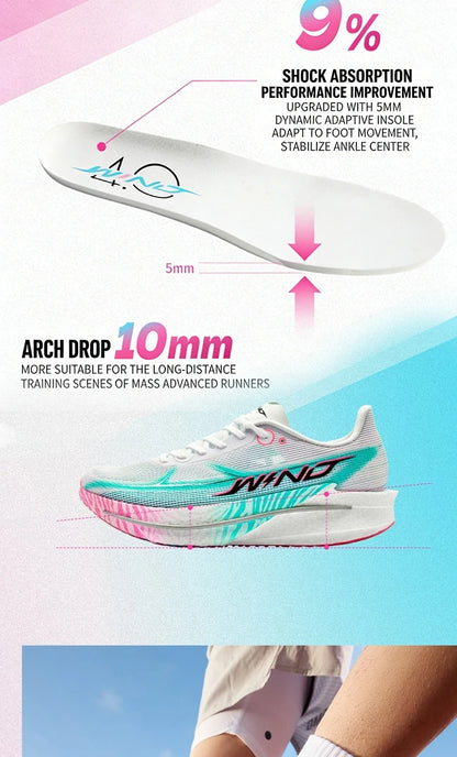 QIAODAN Men's Trail Running Shoes 2026 WIND 4 Jogging Sport Shoes GYM Mesh Breathable Athletic Running Sneakers QDB023262298