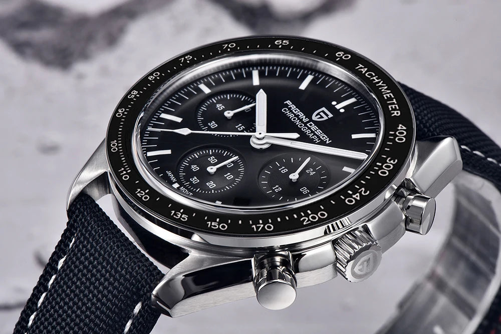 PAGANI DESIGN Moon Men's Watches Gold Luxury Quartz Watch Men Speed Sports Chronograph AR Sapphire Waterproof Luminous Man Gift