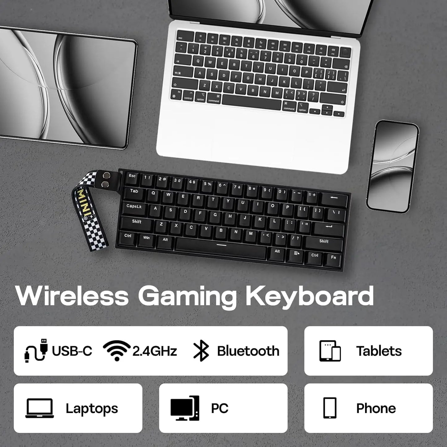 AULA Mini60 HE/Pro/Max 60% Magnetic Switch Gaming Keyboard RGB Tri Mode Mechanical Keyboard 8000Hz 0.01mmRT for E-Sports Gifts