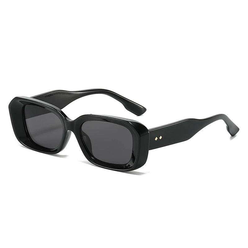 Ochelari de soare retro pătrați SHAUNA pentru femei, cu nituri, nuanțe degradate, protecție UV400, pentru bărbați, verzi și roz
