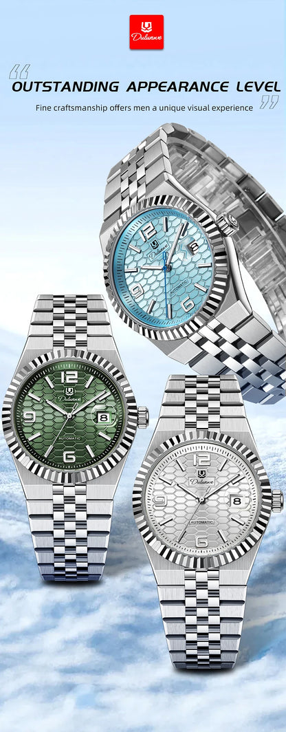Luxury Automatic Mechanical Men's Watch Date Stainless Steel Man Watch Waterproof Luminous Business Watches For Men Reloj